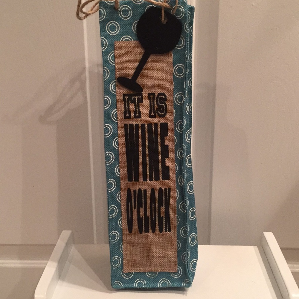 Burlap wine bag
